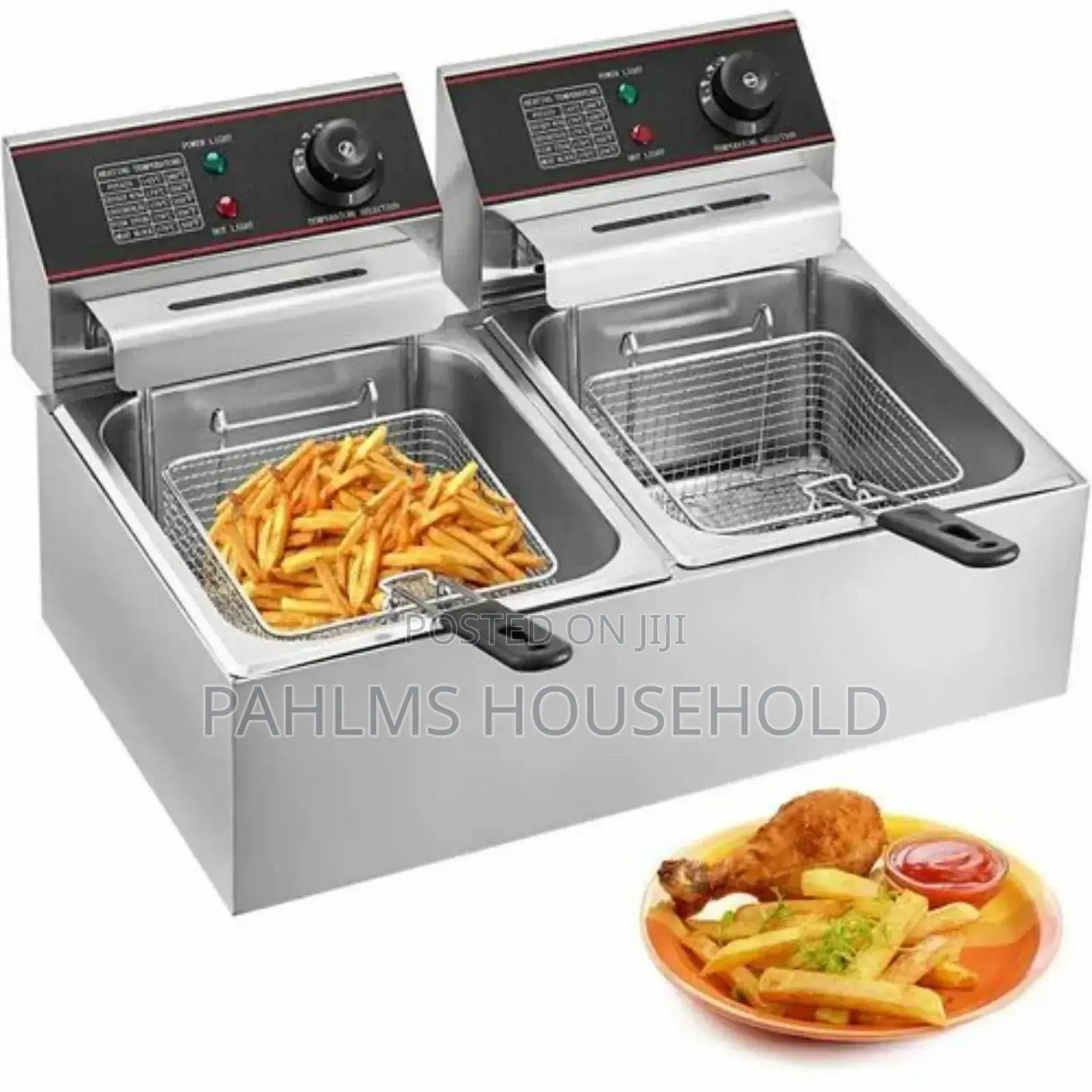 Nima Commercial Double Tank Deep Fryer |6+6 Liters|