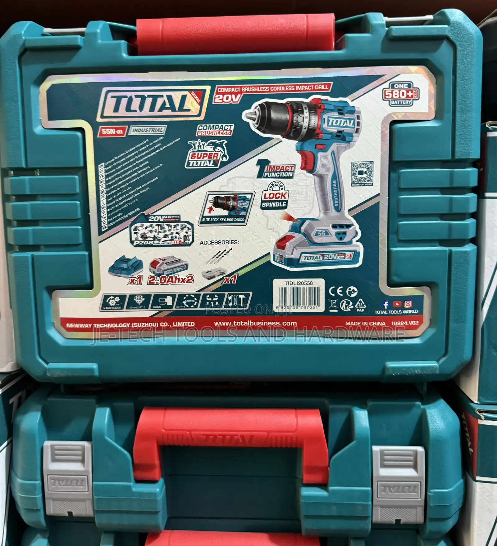 Total Cordless Drilling Machine Total Compact Brushless 20v