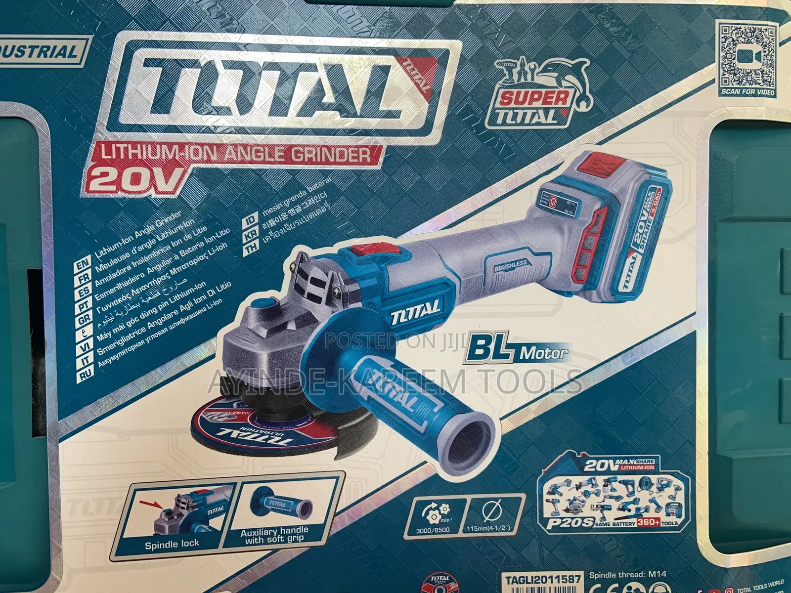 Cordless Angle Grinder With One Battery (115mm 4 1/2)