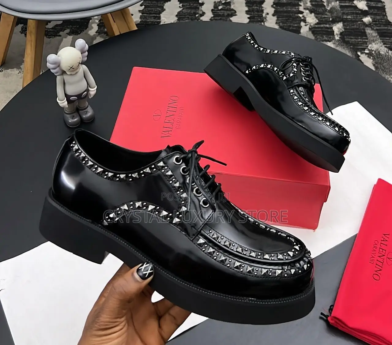 Valentino Garavani Quality Luxury Men Genuine Leather Shoe