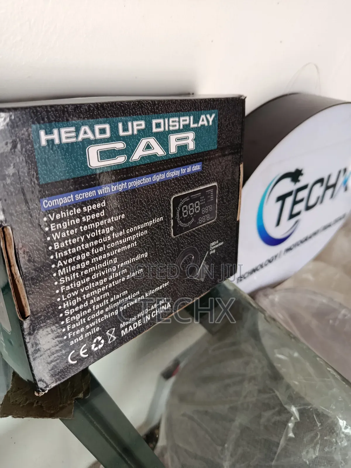 Car Hud Head Up Display, A8 5.5'' Obd Ii Obd2, Black