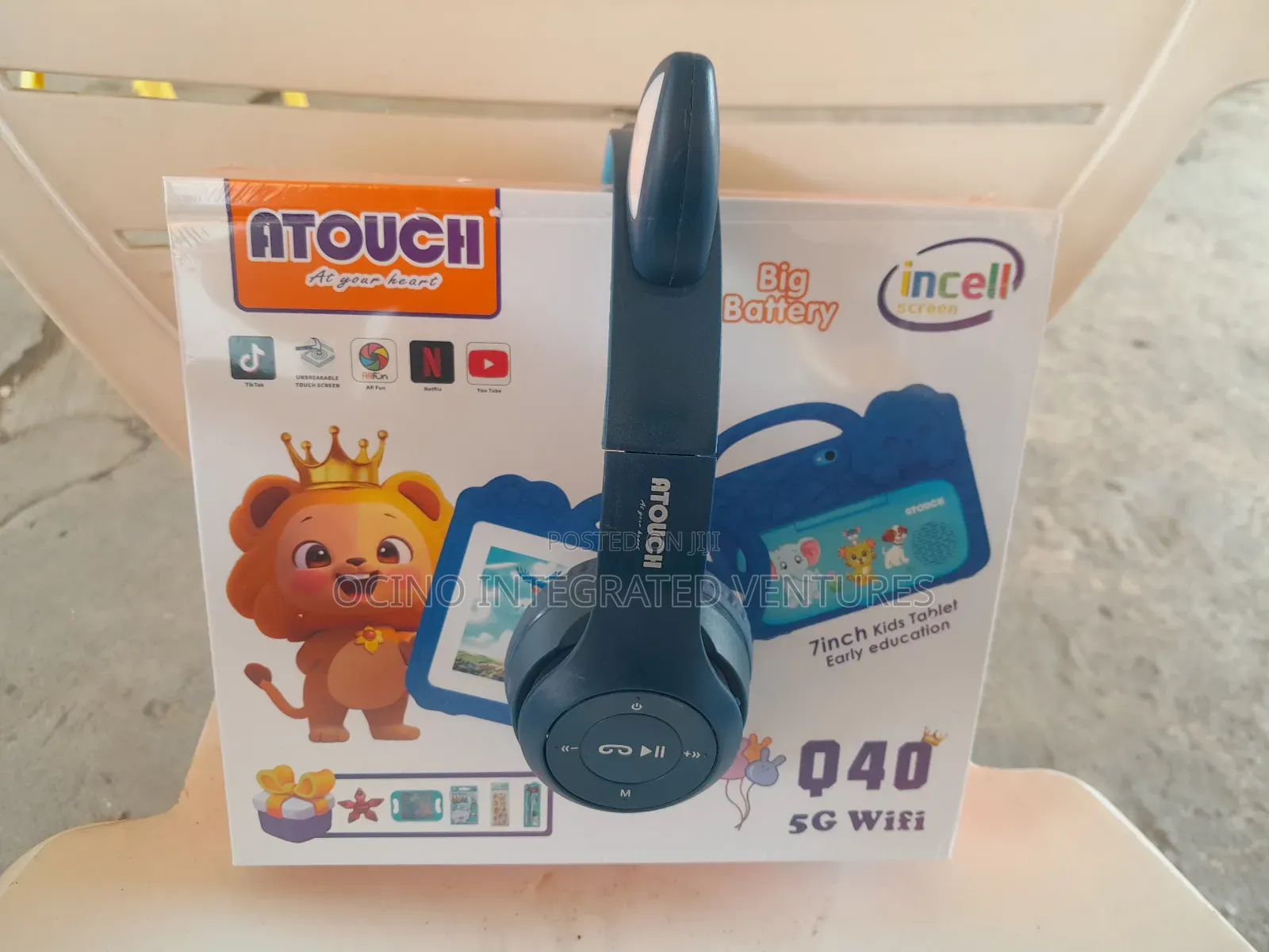 Unbreakable Kids Learning iPad With Headphone