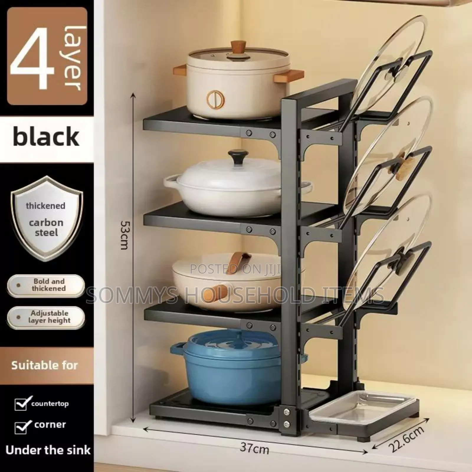 4layers Pot Rack / Pot Cover Rack
