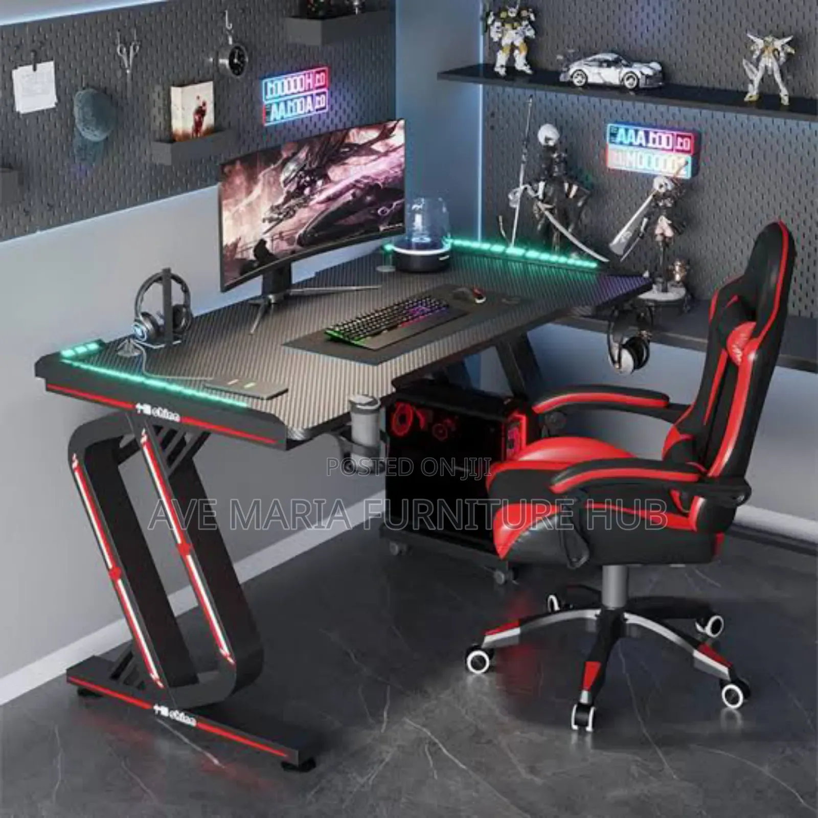 Office Gaming Desk and Chair.