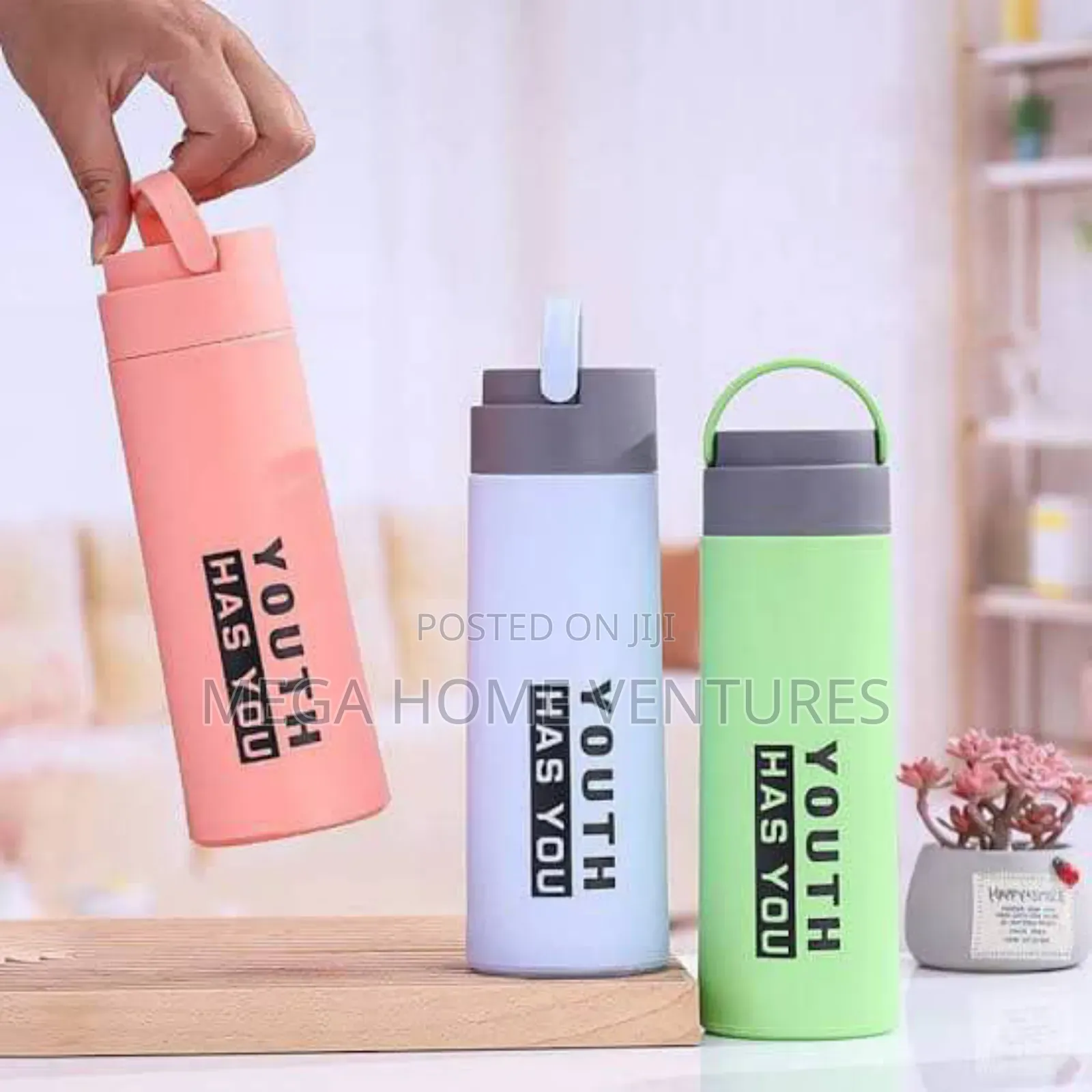 Youth Has You Glass Water Bottle