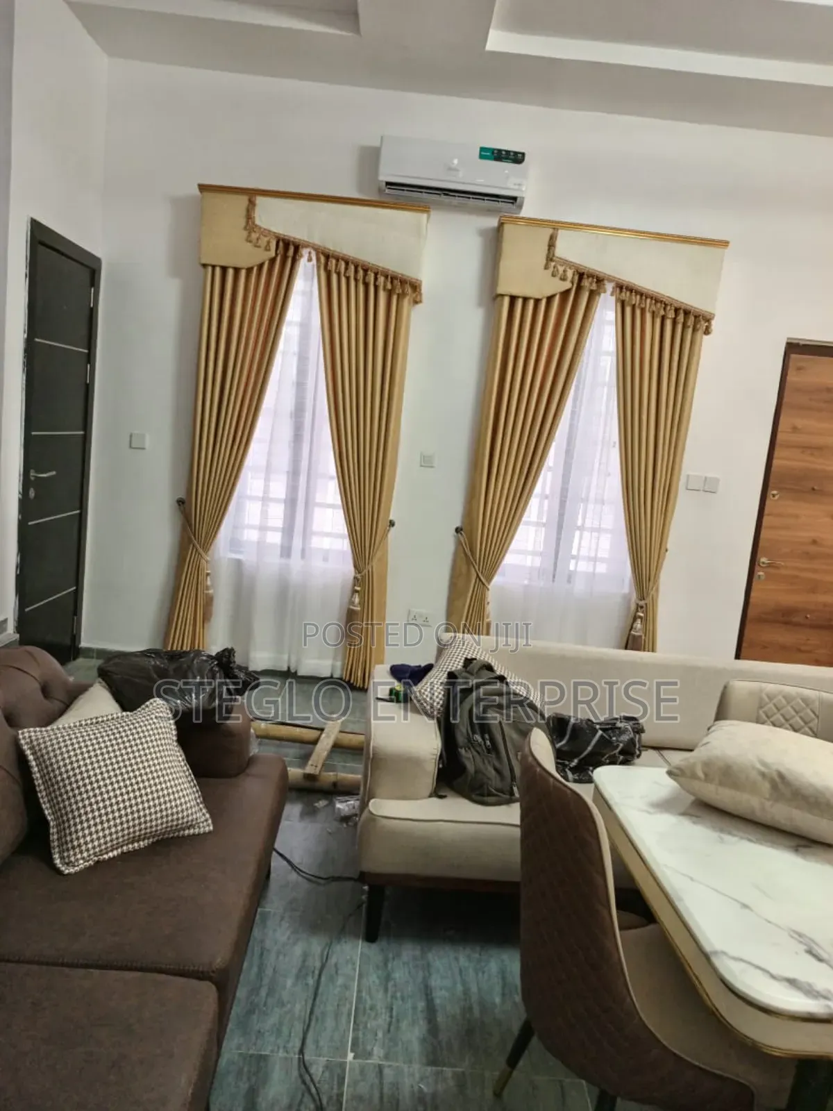 Washable Matte Curtains With Pelmet
