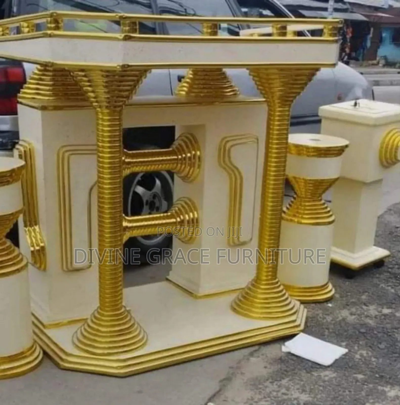 4ft 2 Pillar Pulpit Set