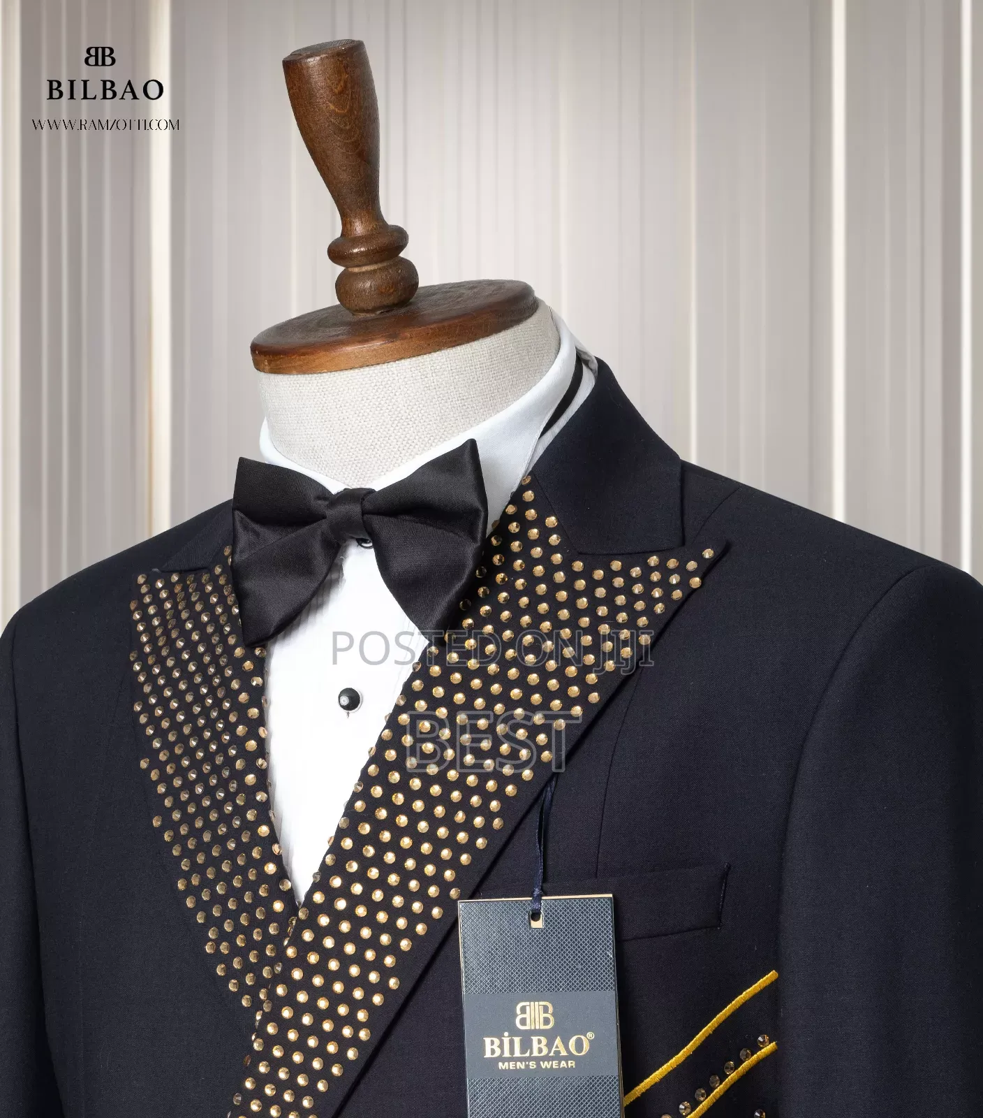 High Luxury Bilboa Seremonial Stone Nevy Blue Suits 46-58