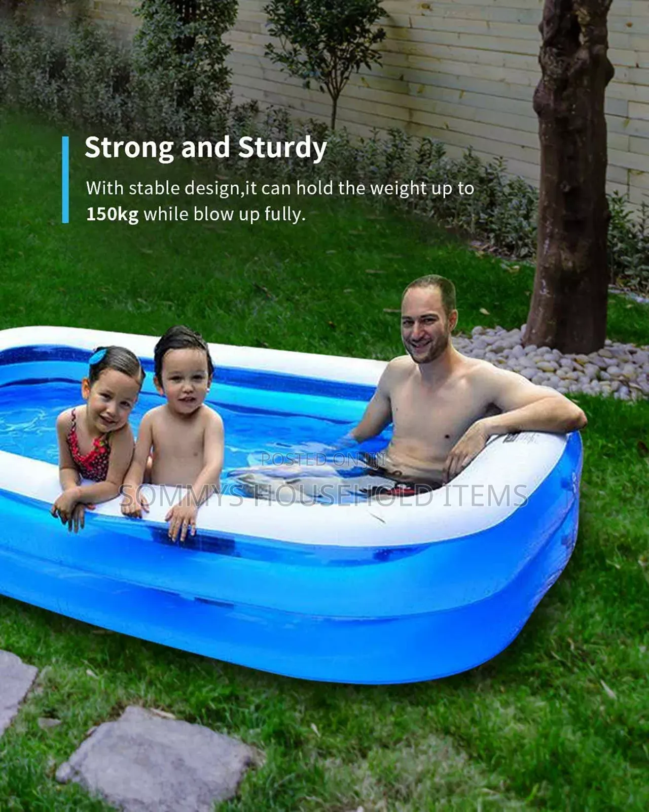 Inflatable Swimming Pool With Pump (Big Size)