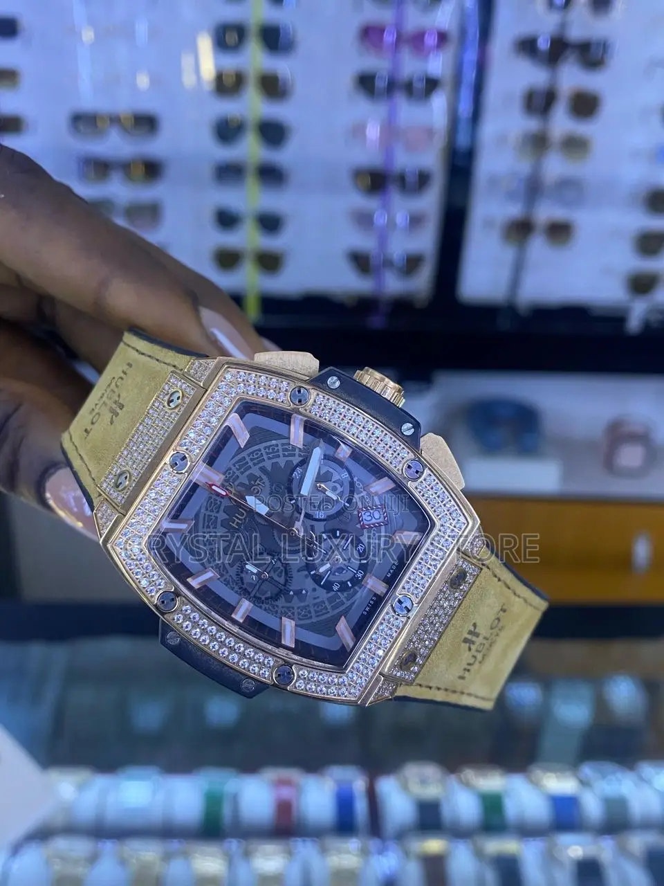 Hublot Quality Luxury Men Genuine Leather Wristwatch