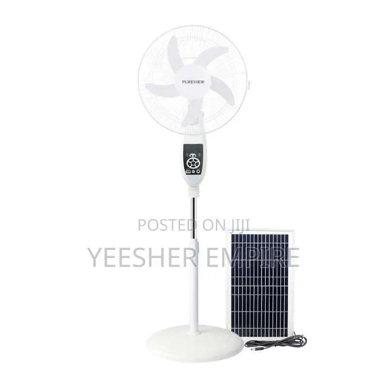 Solar And Rechargeable Standing Fan