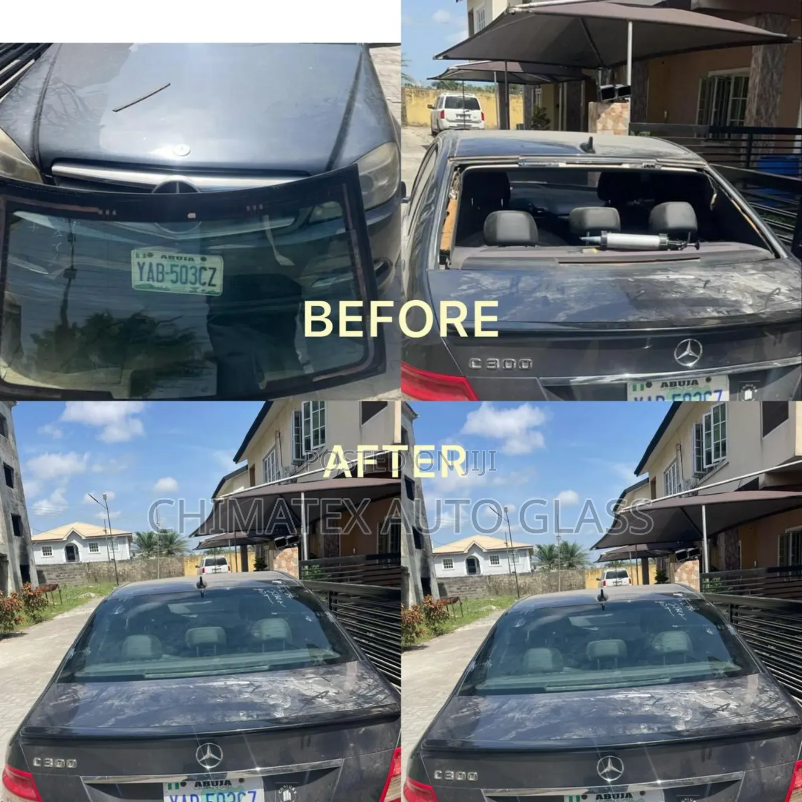 C300 2010 Front and Back Glass Available We Deliver