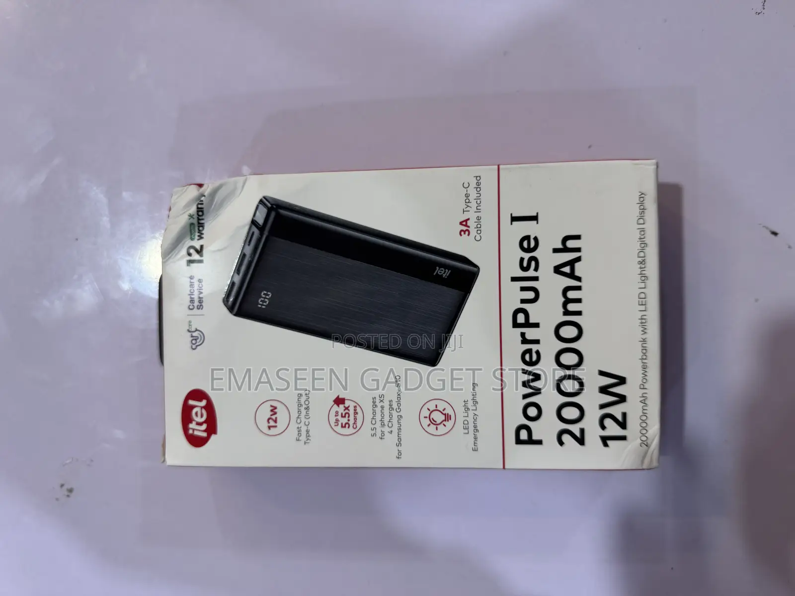 Itel 20000mah 12w Powerbank