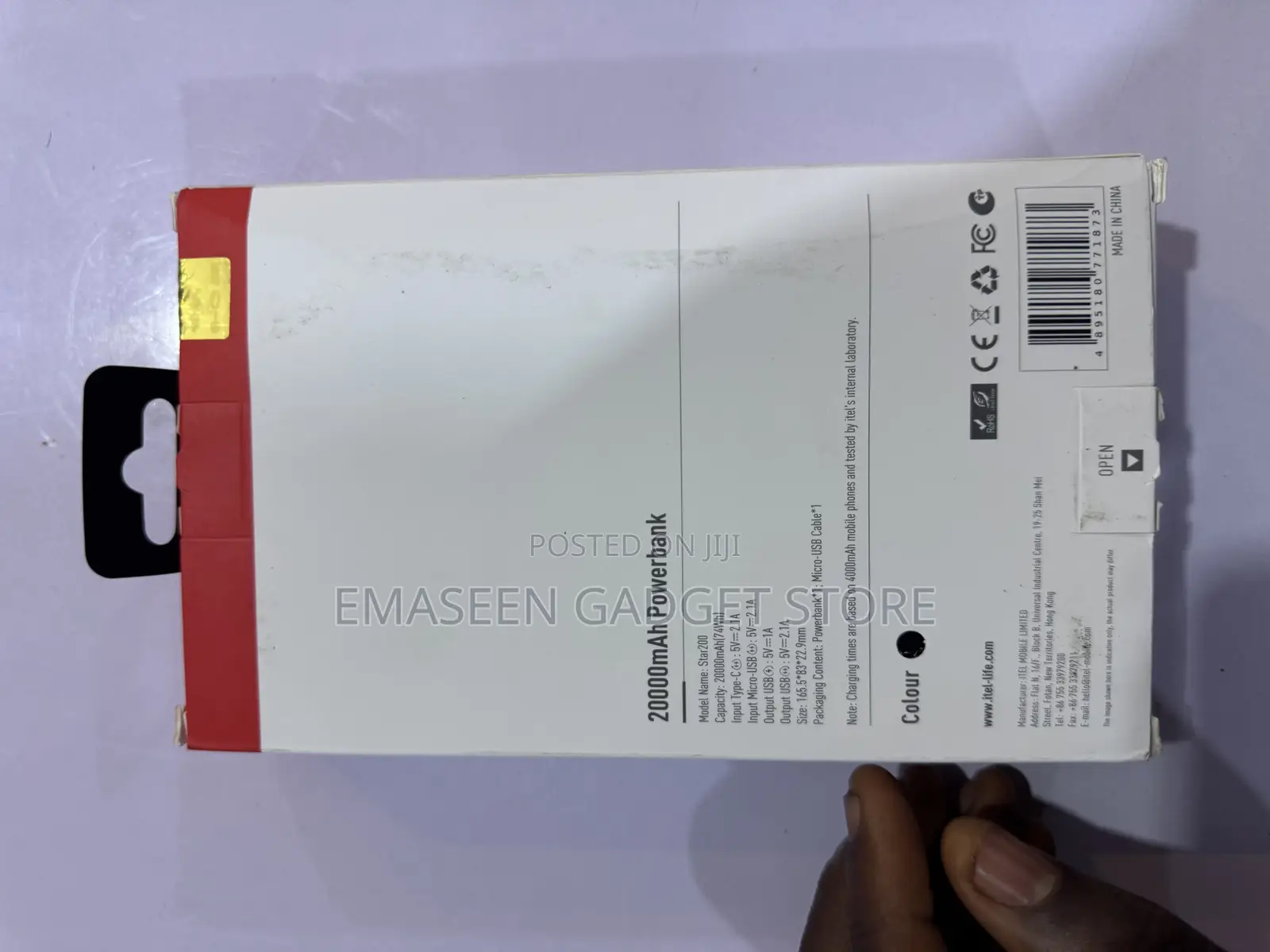 Itel 20000mah Star 200 Powerbank