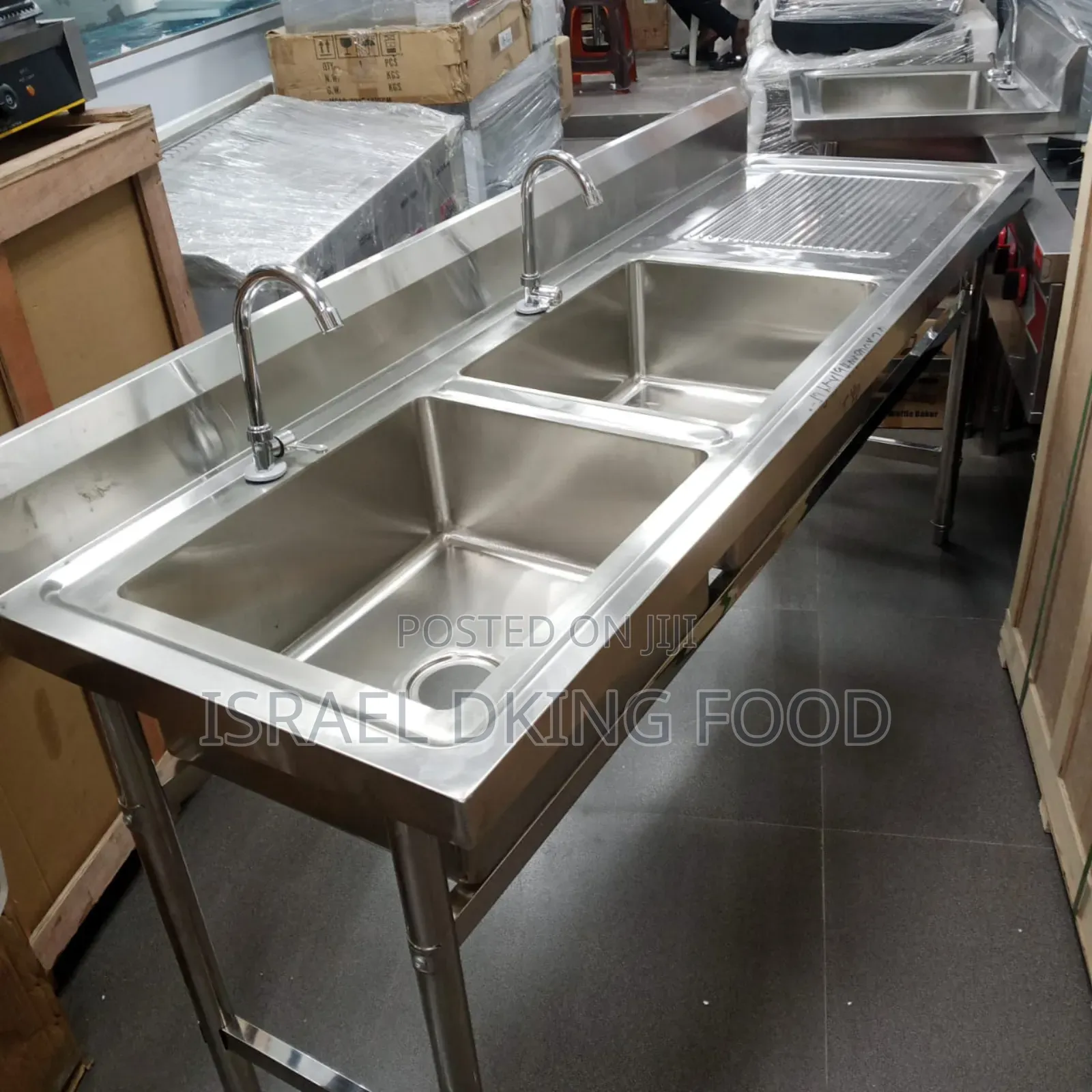Stainless Foreign 5feet With Double Sink And Side