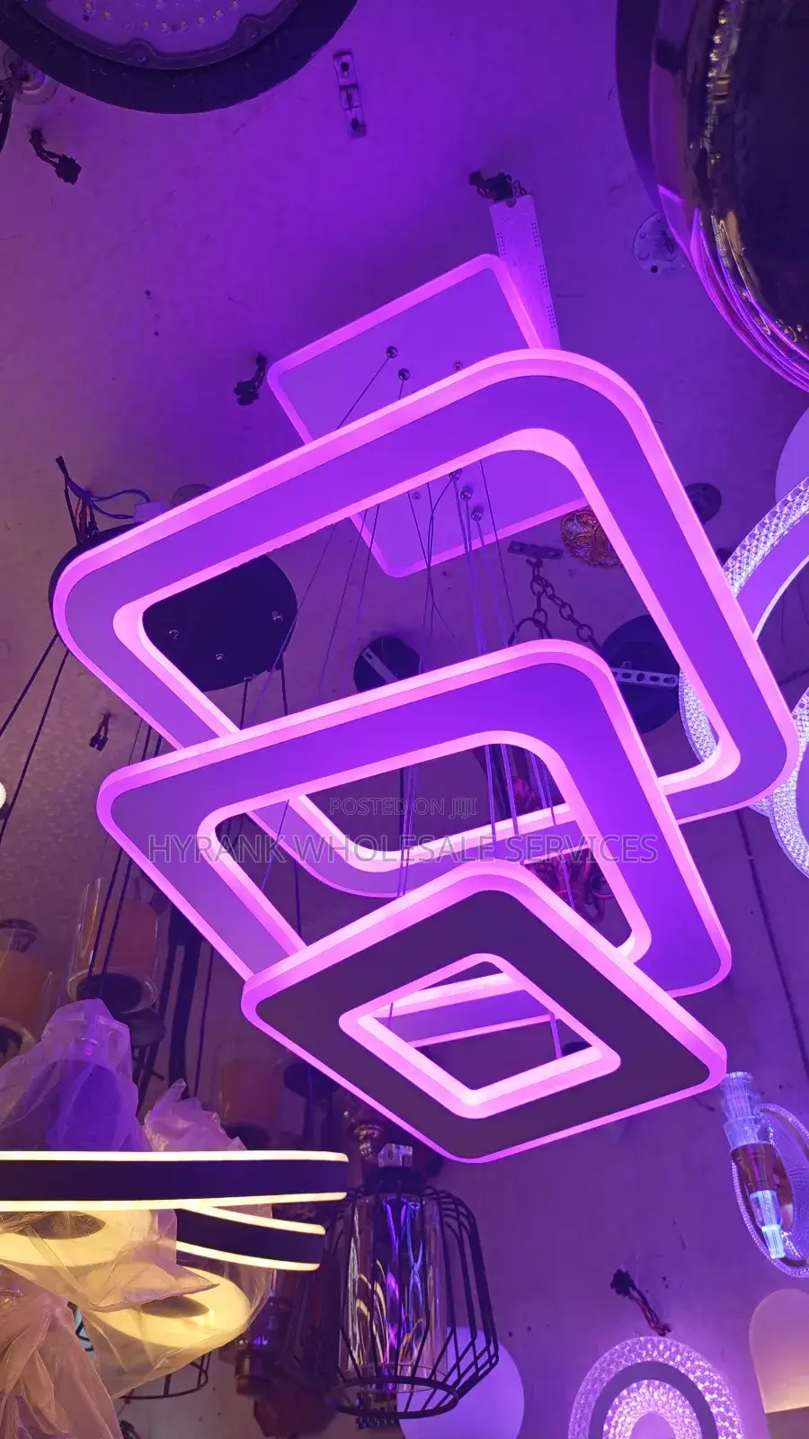 A Model Led Pendants Chandelier Light, Square Design