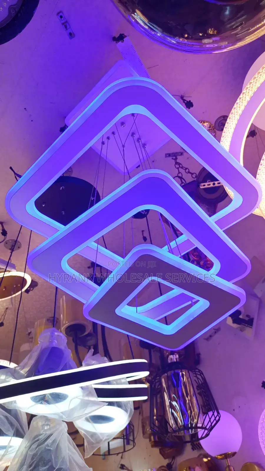 A Model Led Pendants Chandelier Light, Square Design