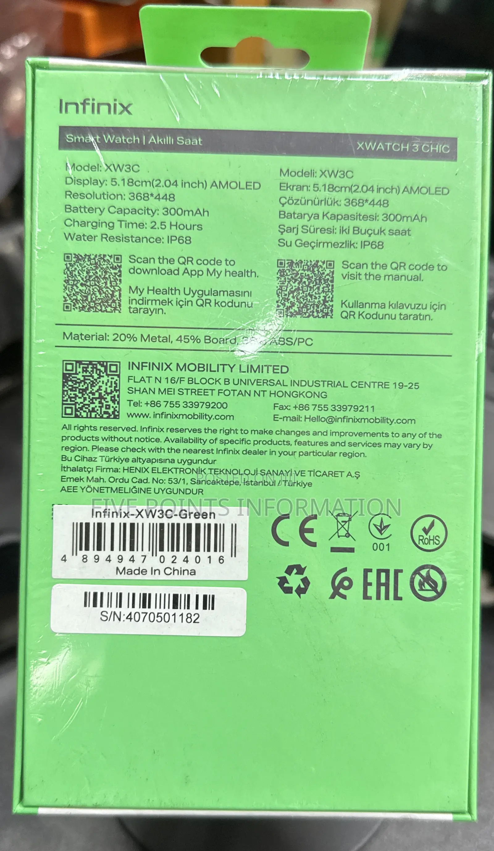 Infinix Xwatch 3 Chic