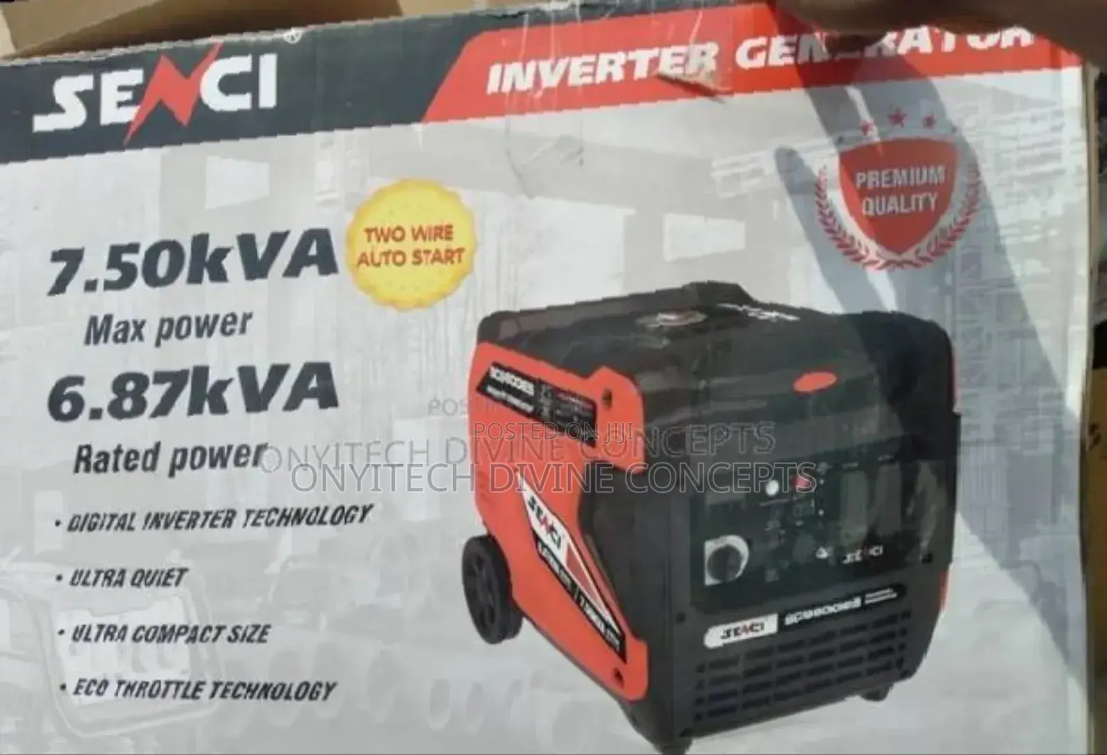 7.5 Senci Inverter Generator Low Fuel Consumption