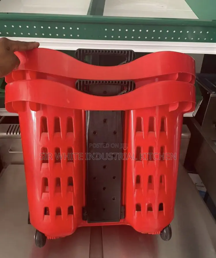Supermarkets Shopping Basket Basket With Trolley