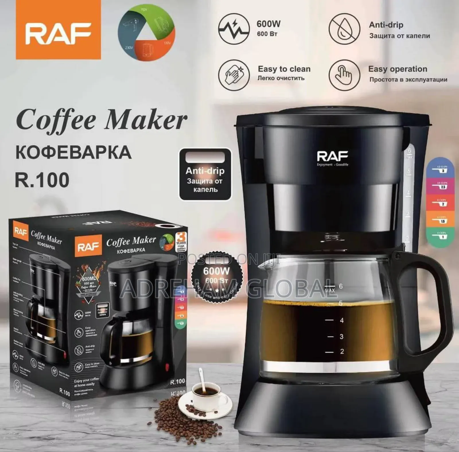 Raf Coffee Maker 600watts,