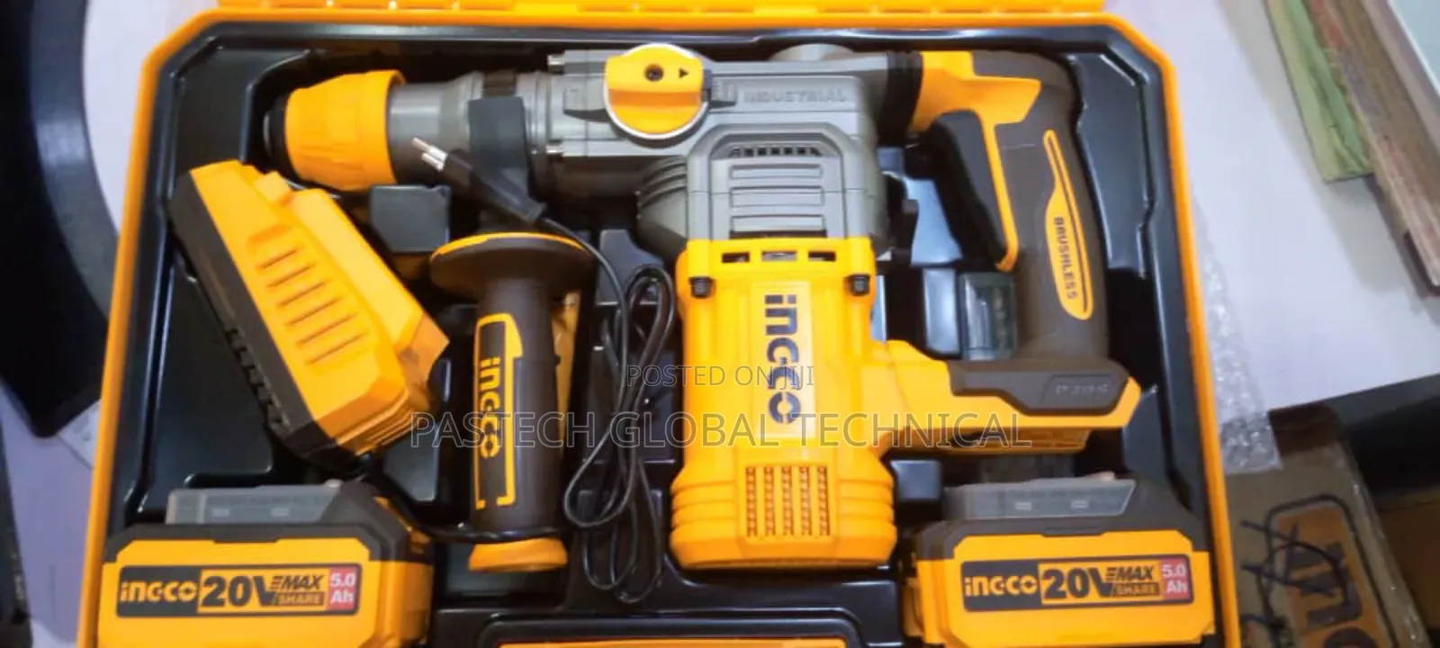 Ingco 20v Cordless Rotary Hammer Drill Kit