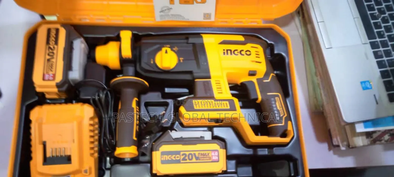 Ingco 20v Cordless Rotary Hammer Drill Kit