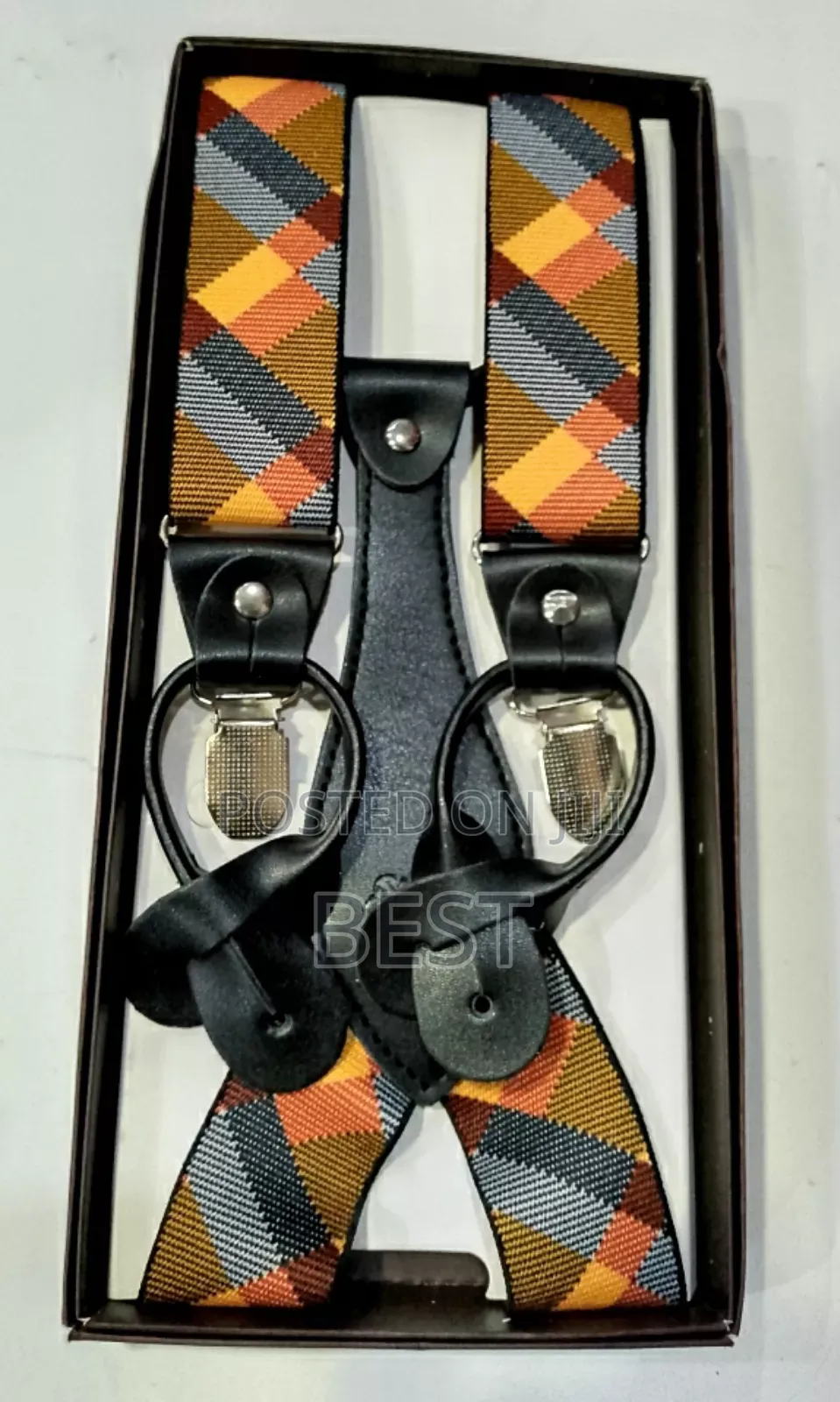 Check Stripes Designs Suspenders/Cross Belts