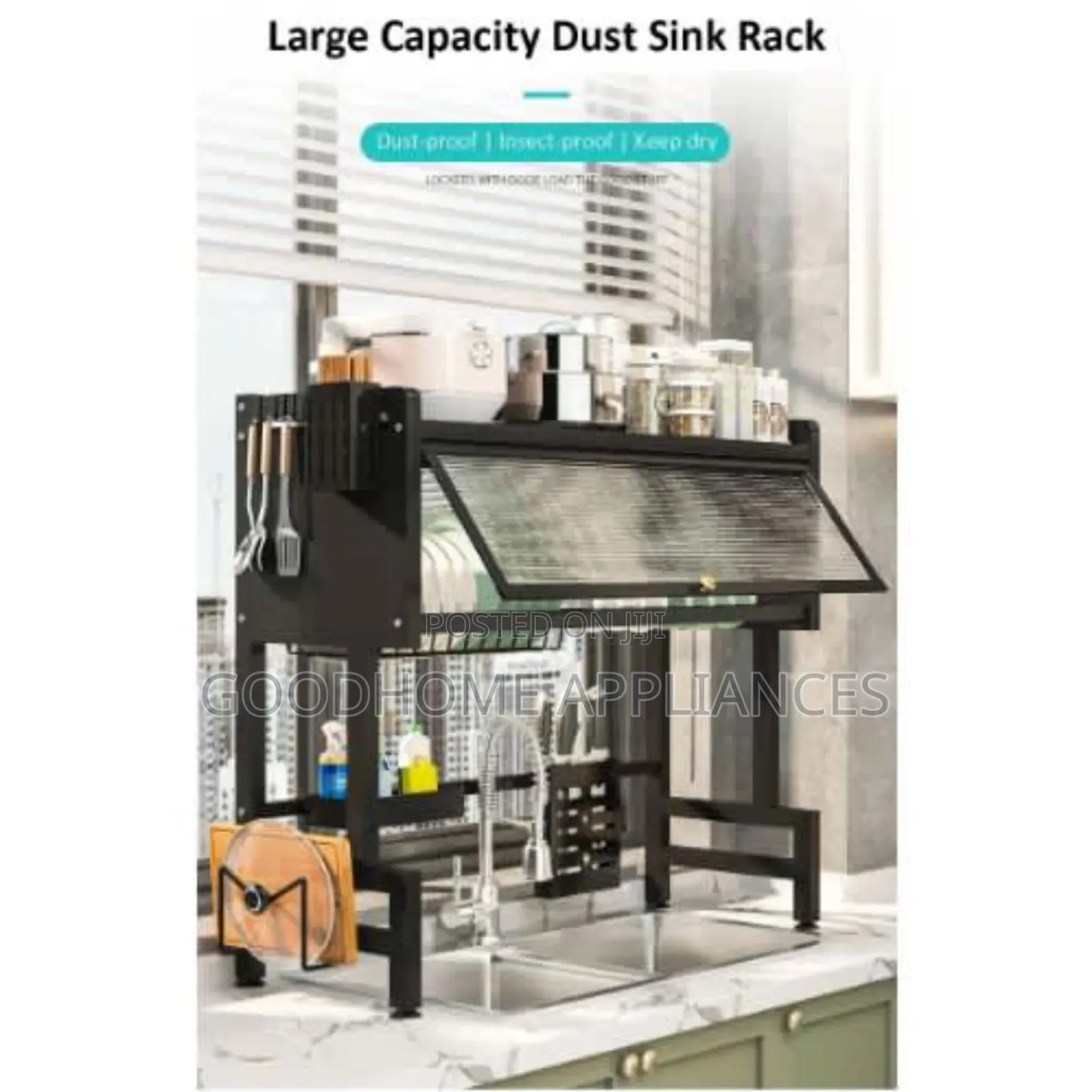 Adjustable Cabinet Over The Sink Plate Rack 85cm