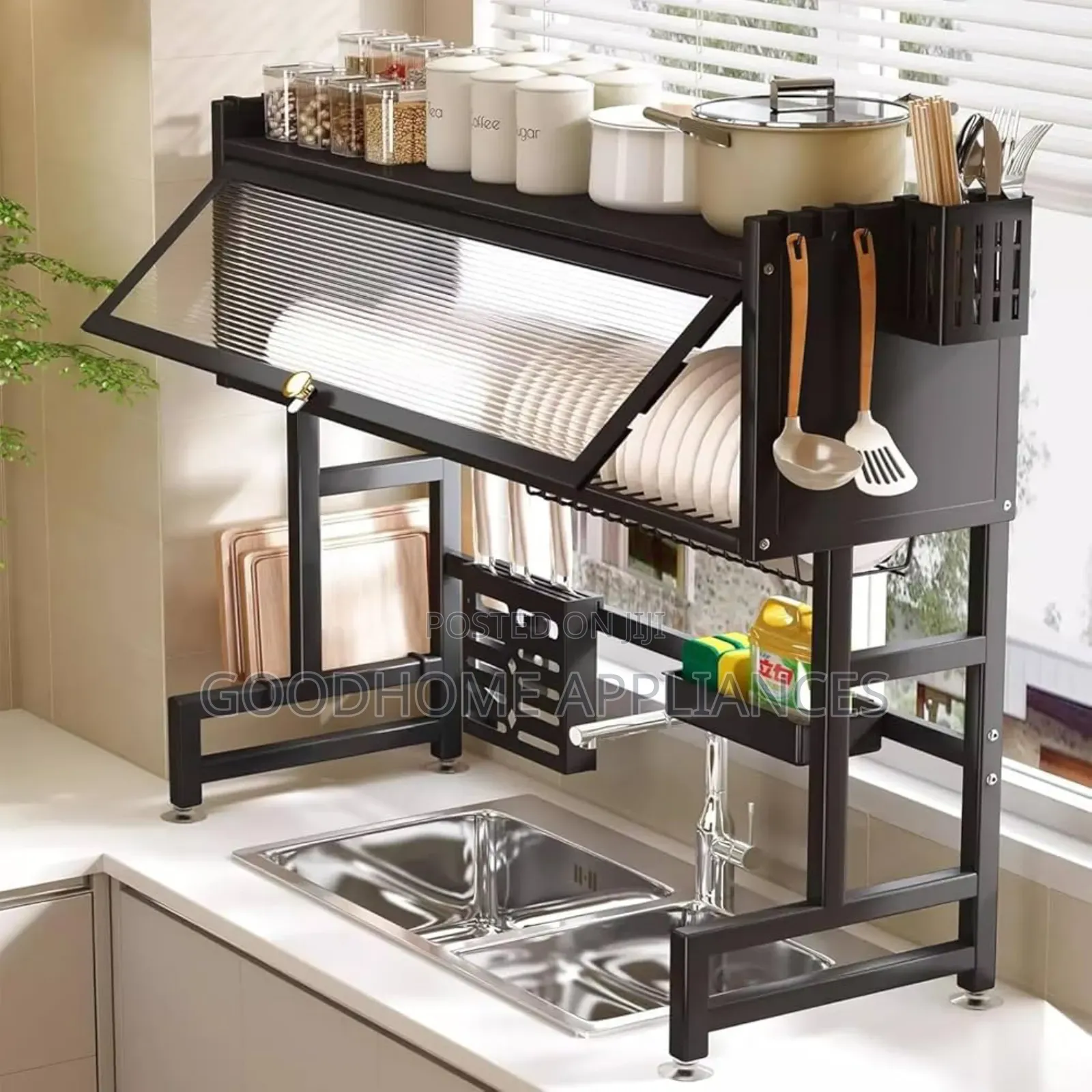 Adjustable Cabinet Over The Sink Plate Rack 85cm
