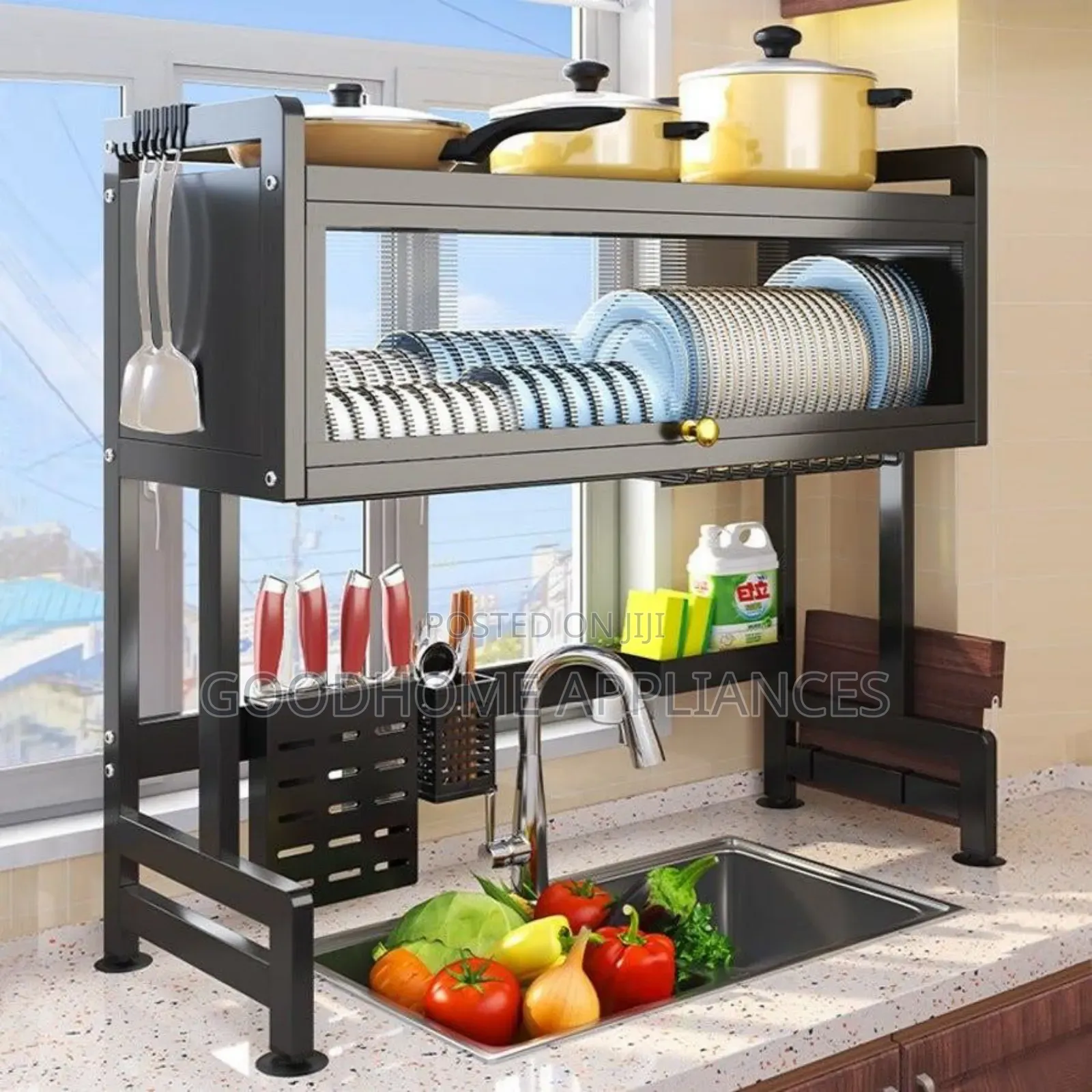 Adjustable Cabinet Over The Sink Plate Rack 85cm