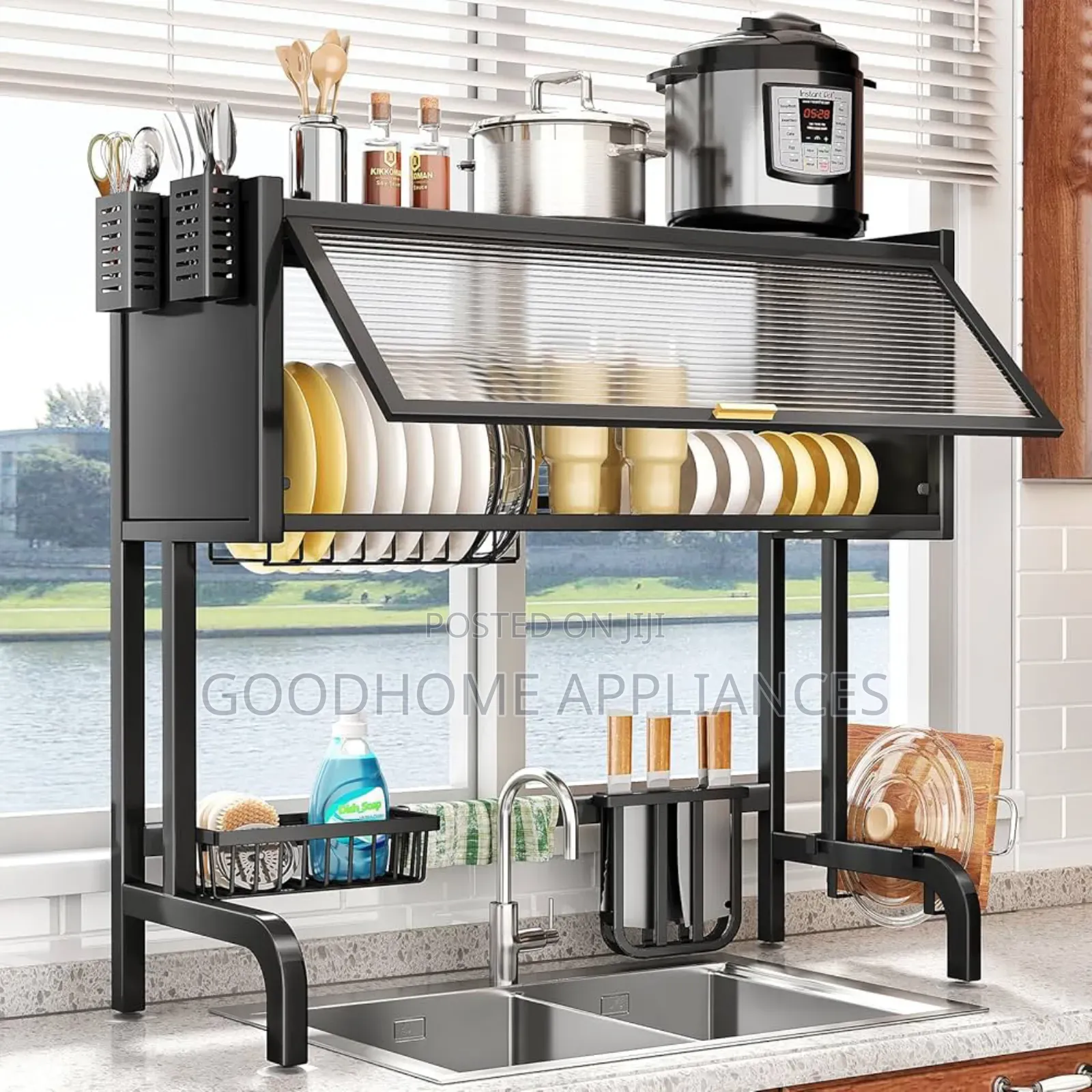 Adjustable Cabinet Over The Sink Plate Rack 85cm