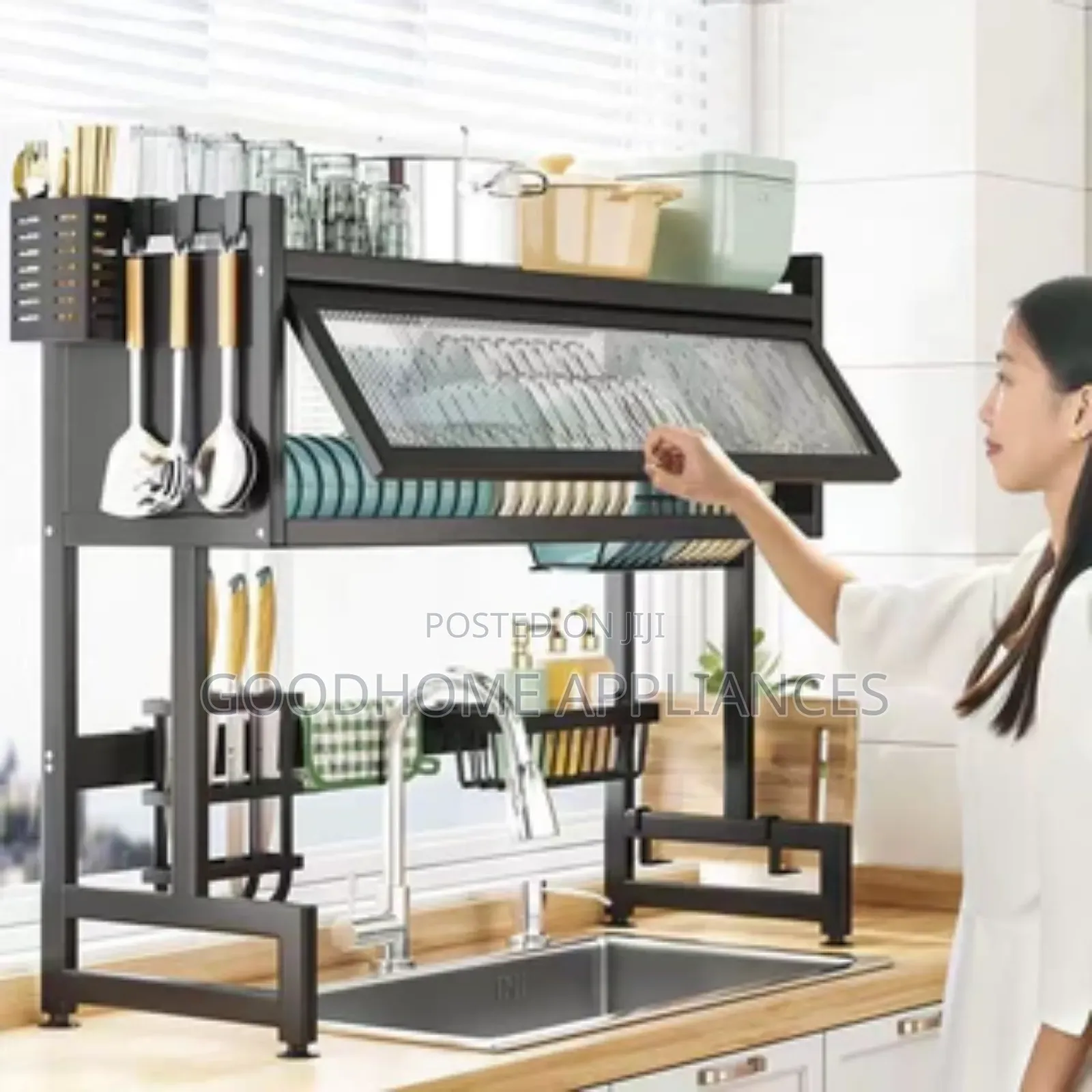 Adjustable Cabinet Over The Sink Plate Rack 85cm