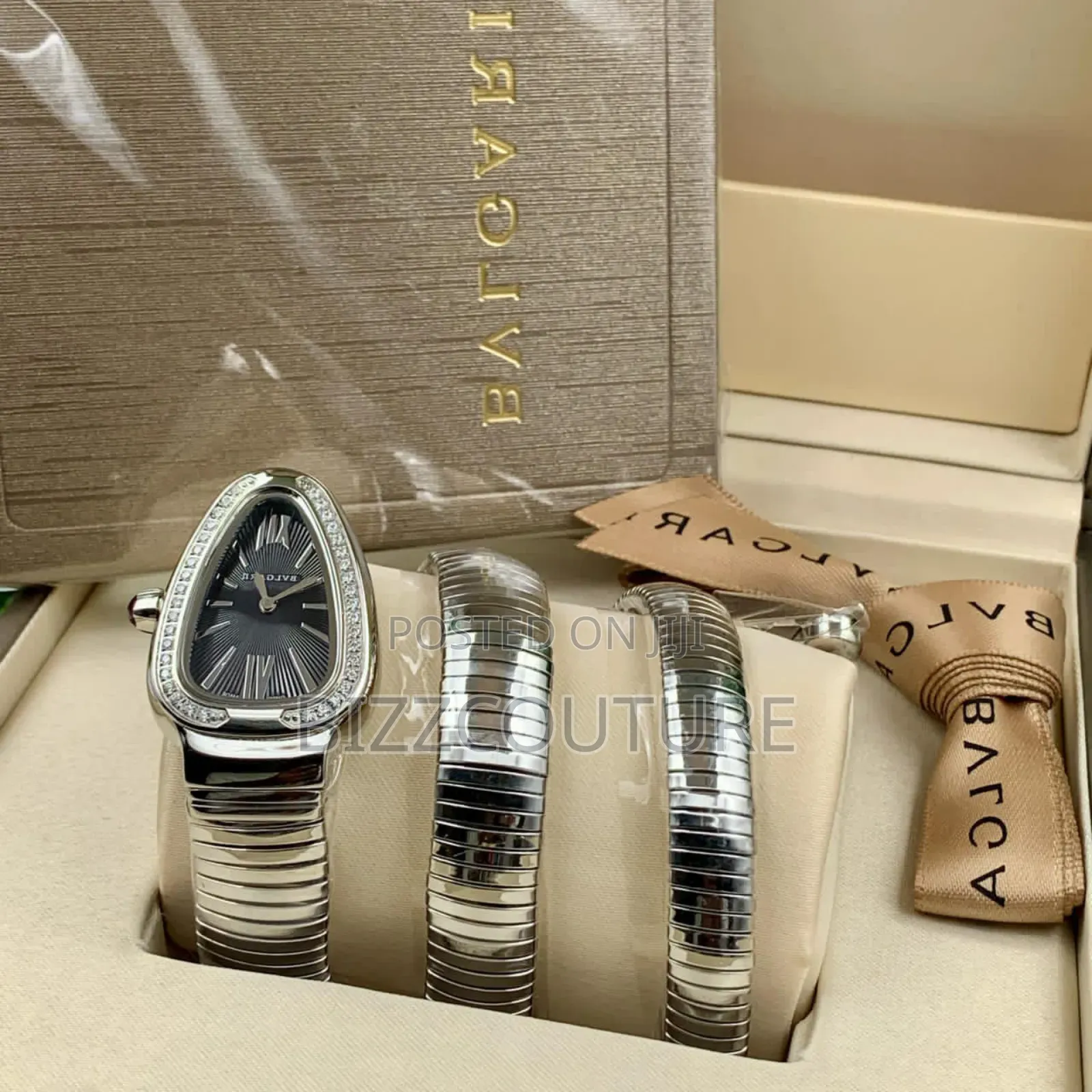 Original Bvlgari Silver Stainless Steel Watch