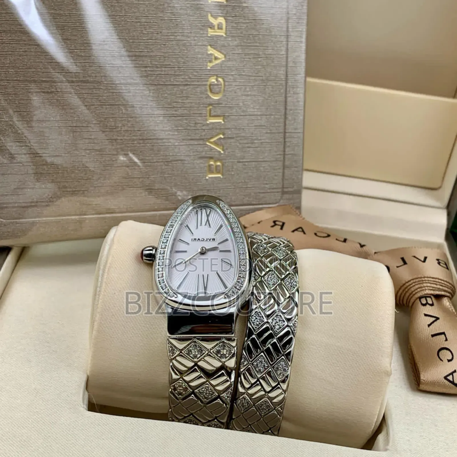 Original Bvlgari Silver Stainless Steel Watch