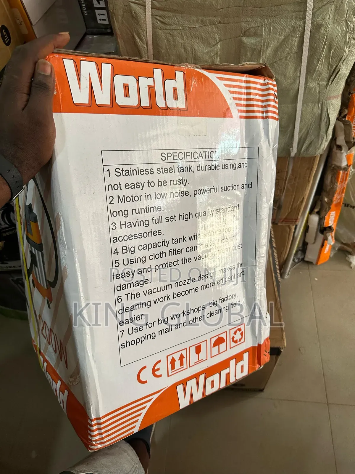 Big 20l Vacuum Cleaner Electric and Wet and Dry 1200watts