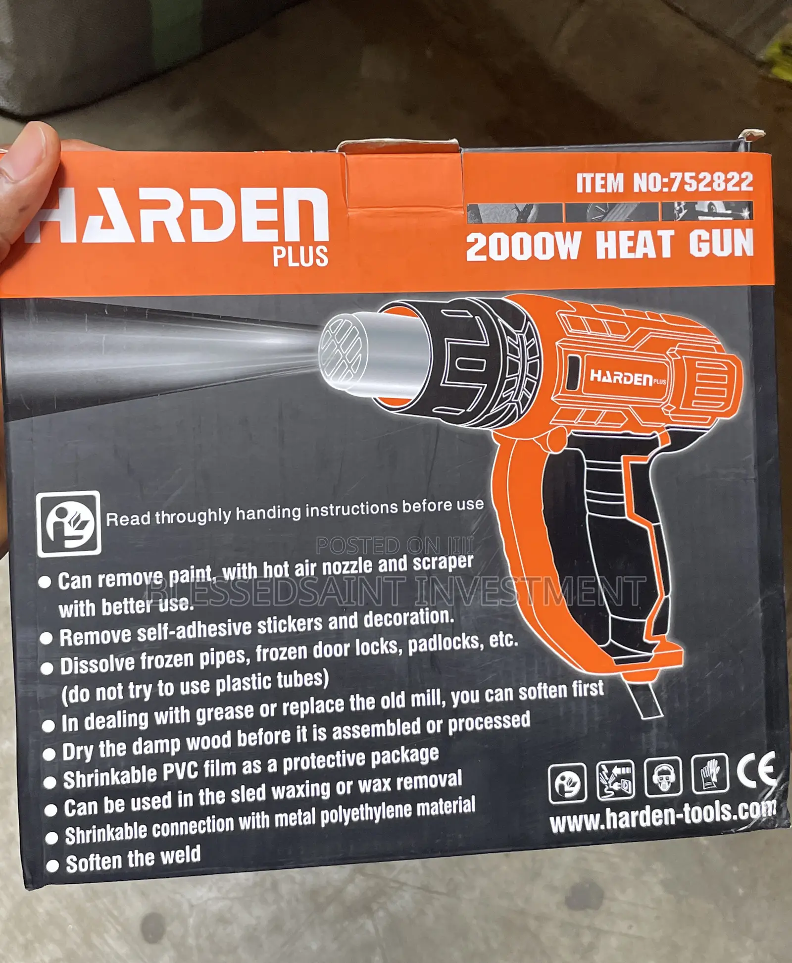 Harden Heat Gun 2000w With Speed Control