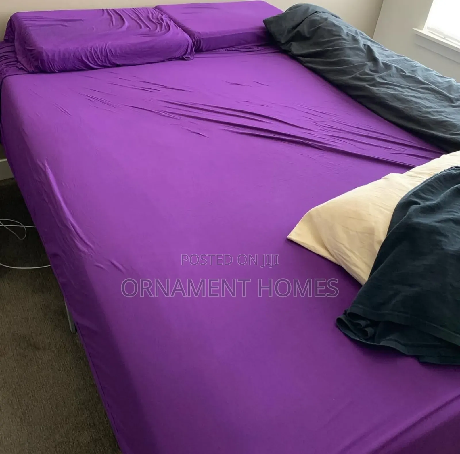 Bedsheet and Pillowcases (Purple )