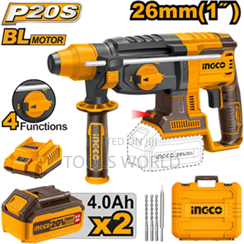 Cordless Rotary Hammer 26mm 4ah 20v