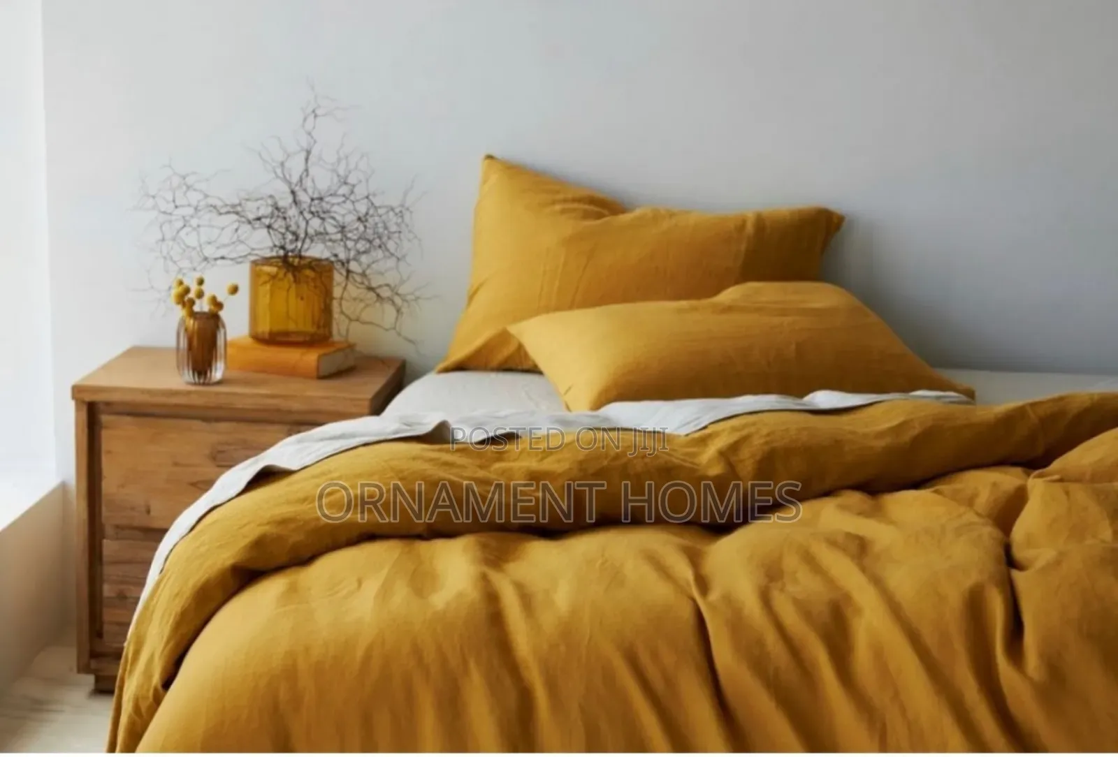 Silk Bedsheet Gold ( Bedsheet Pillowcases and Duvet Cover)
