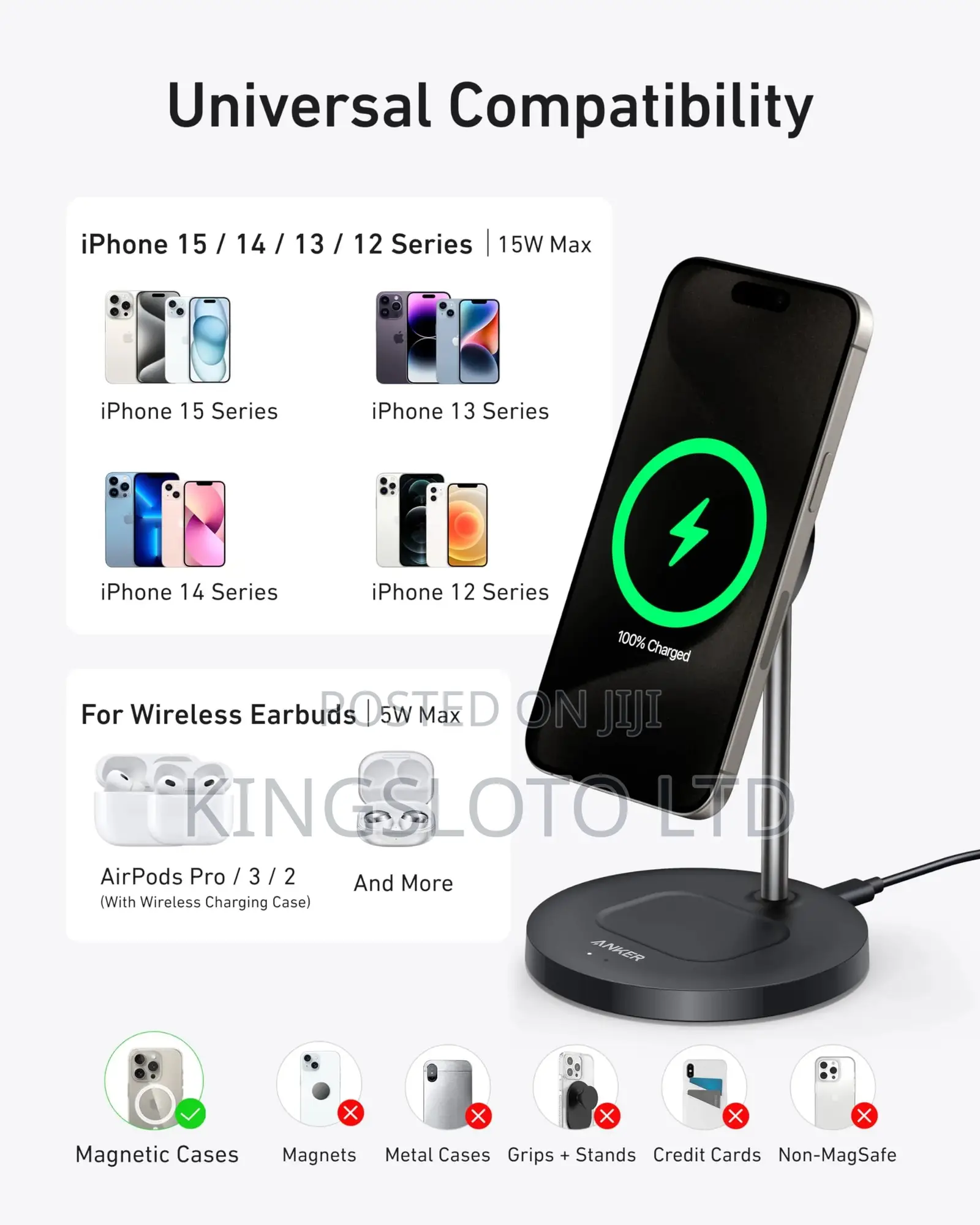 Magnetic Wireless Charger Fast Magsafe Compatible
