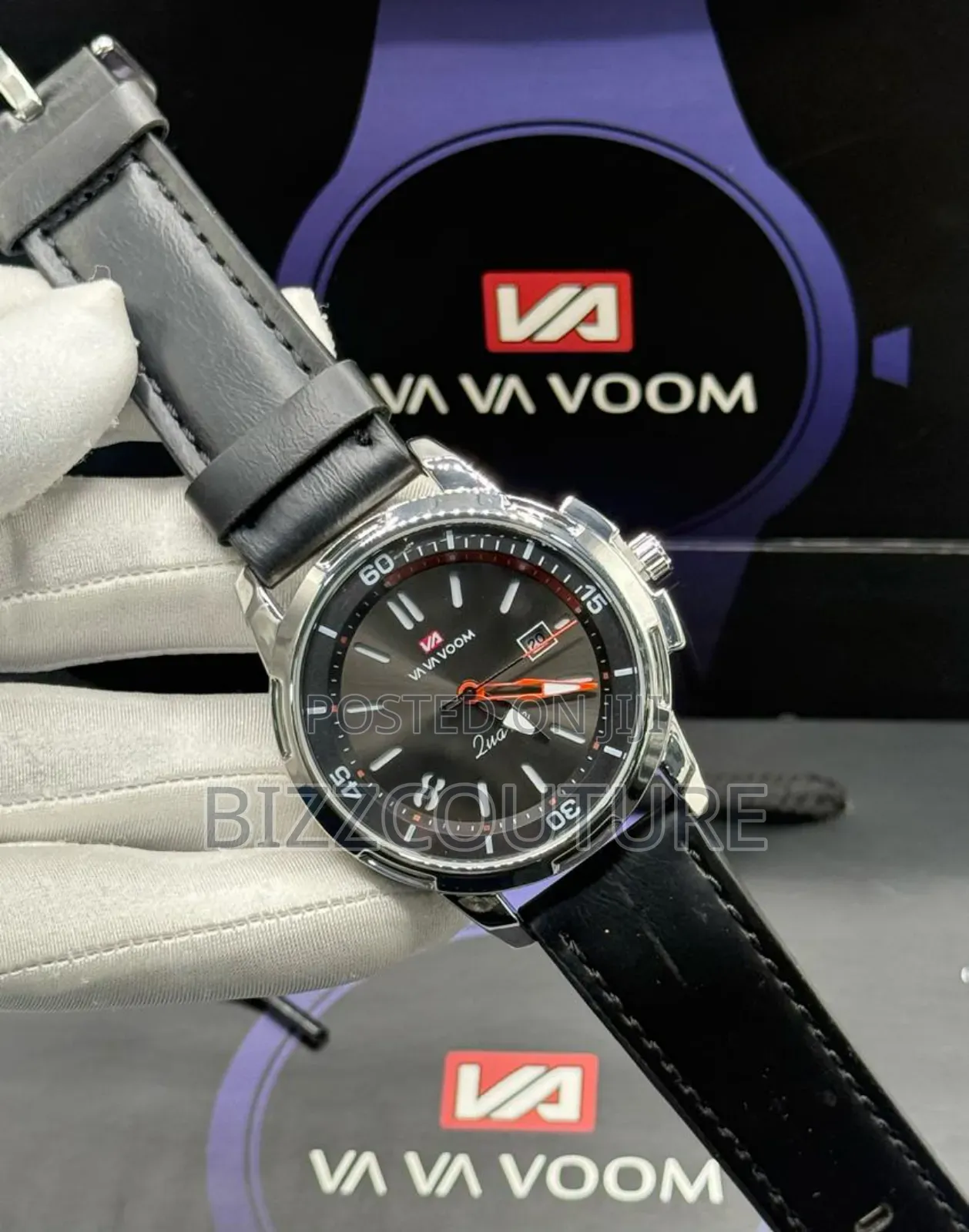 Original Va Va Voom Black Genuine Leather Strap Watch