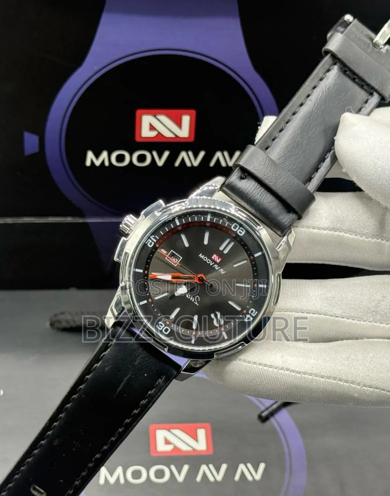 Original Va Va Voom Black Genuine Leather Strap Watch