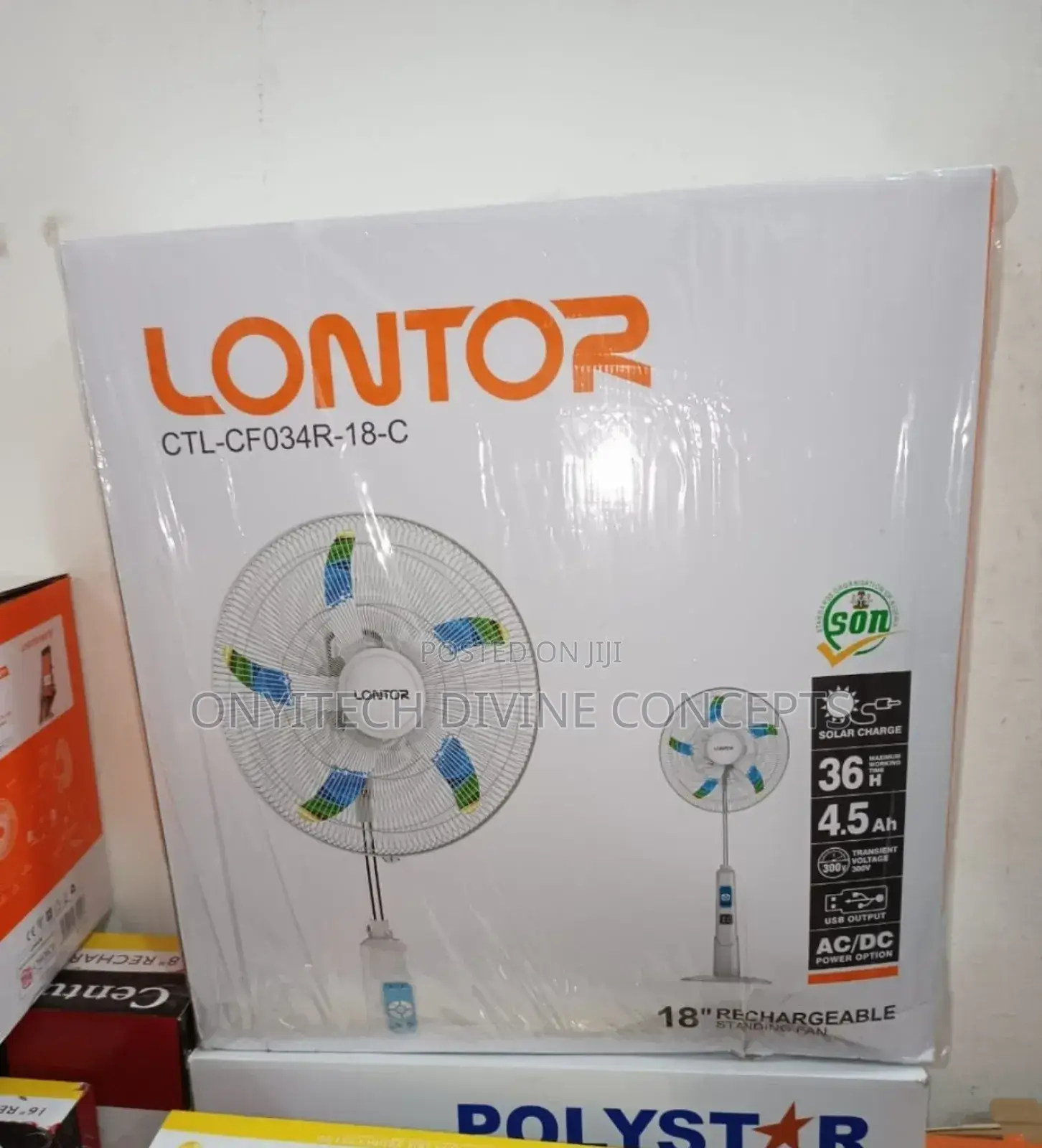 Lontor Rechargeable Standing Fan