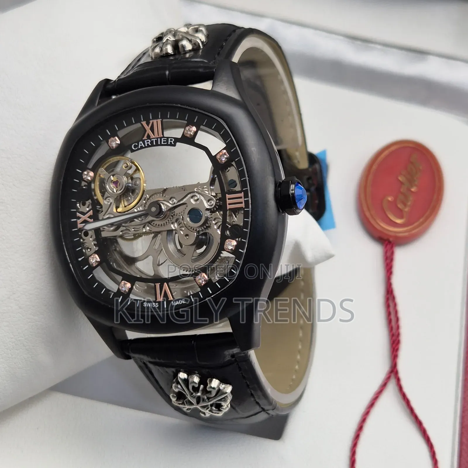 Luxury Cartier Leather Wristwatch
