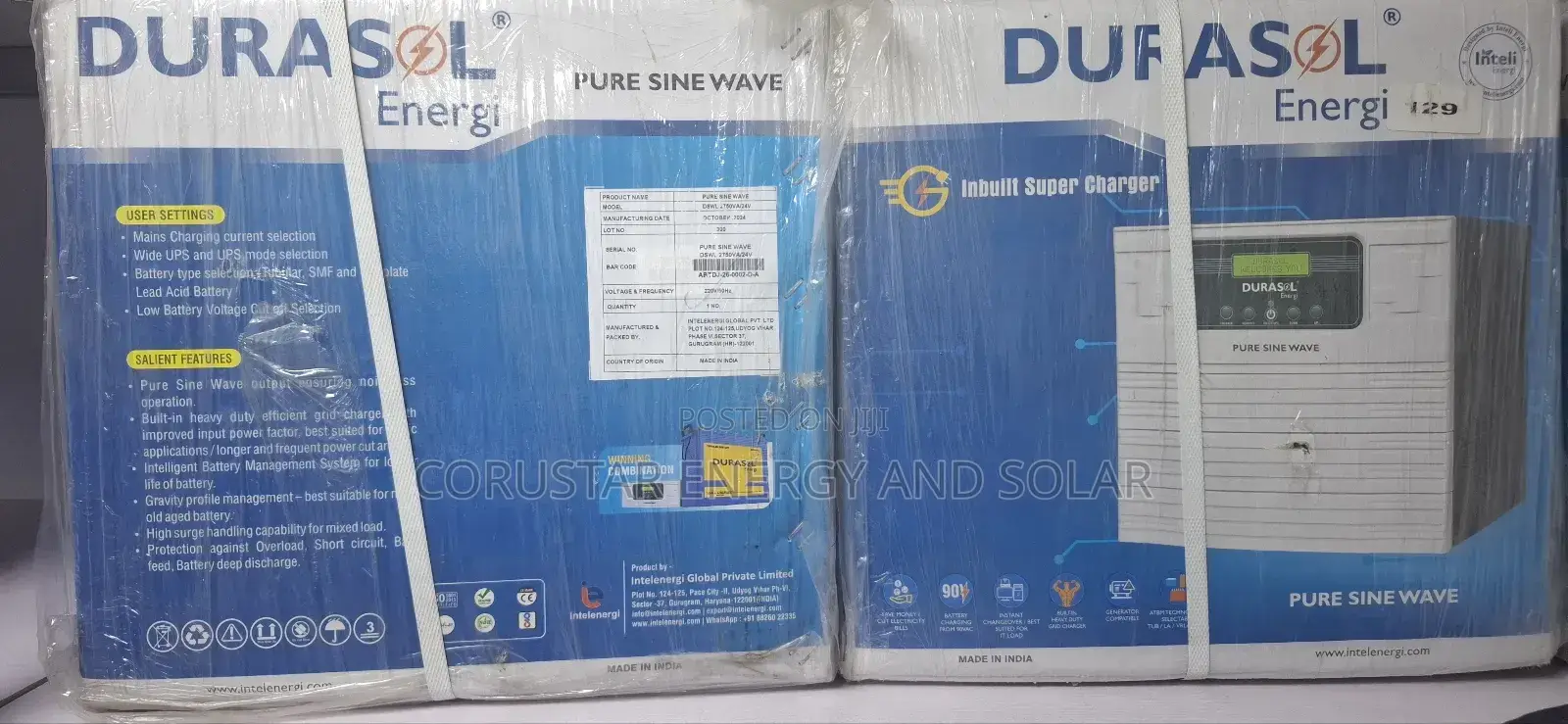 2750va/24v Durasol Energi Inbuilt Super Charger Inverter