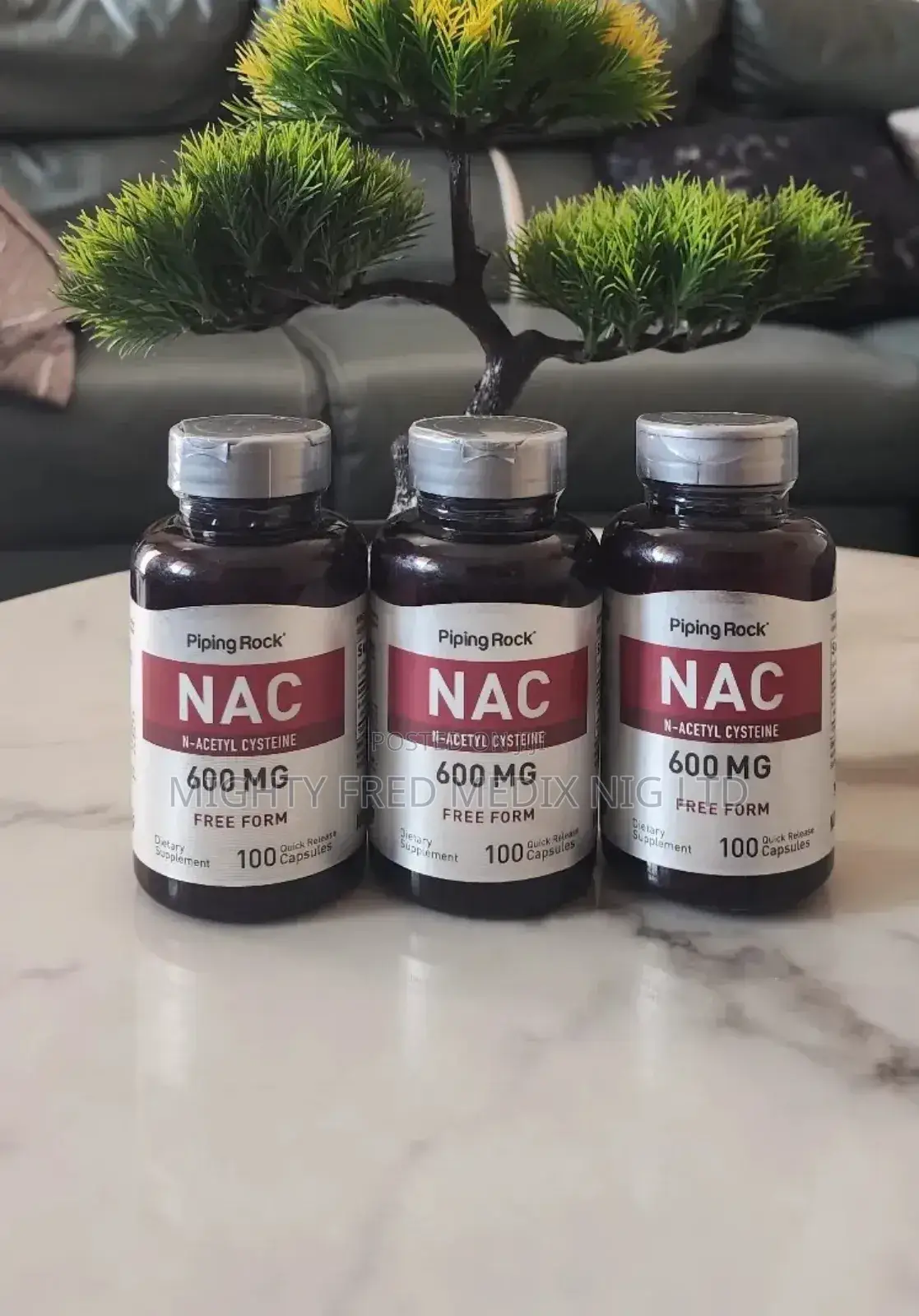 Piping Rock Nac 600mg 100 Capsules