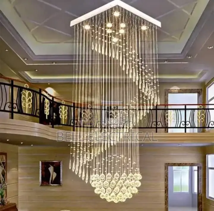 Crystal Chandelier Modern Led Spiral Ball Raindrop