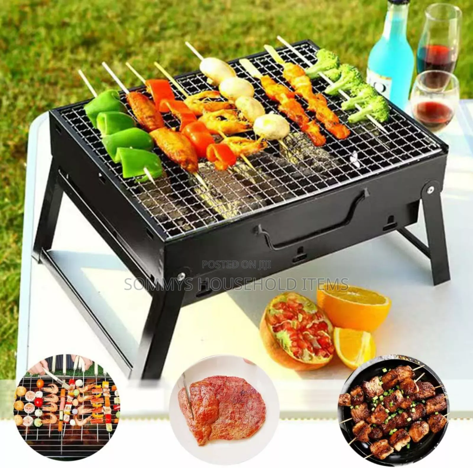 Portable Charcoal Barbecue Grill Stand