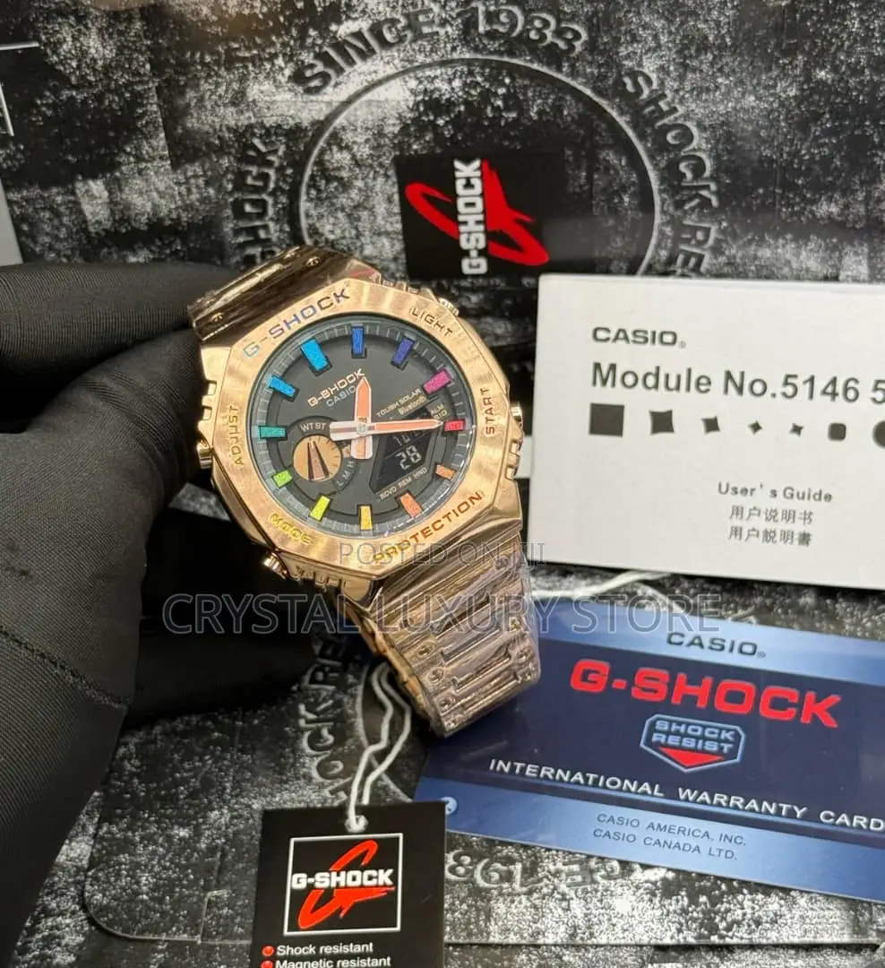 G-Shock Casio Quality Luxury Men Chain Strap Wristwatch